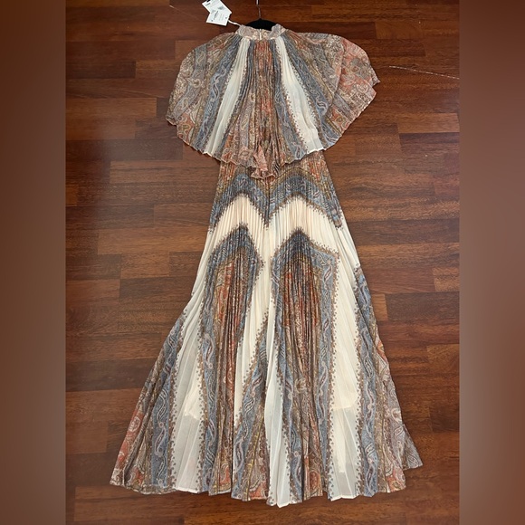 NWT Zimmermann Illustration Sunray Pleated Midi Dress in Paisley Haze 0P US2P - Picture 7 of 17